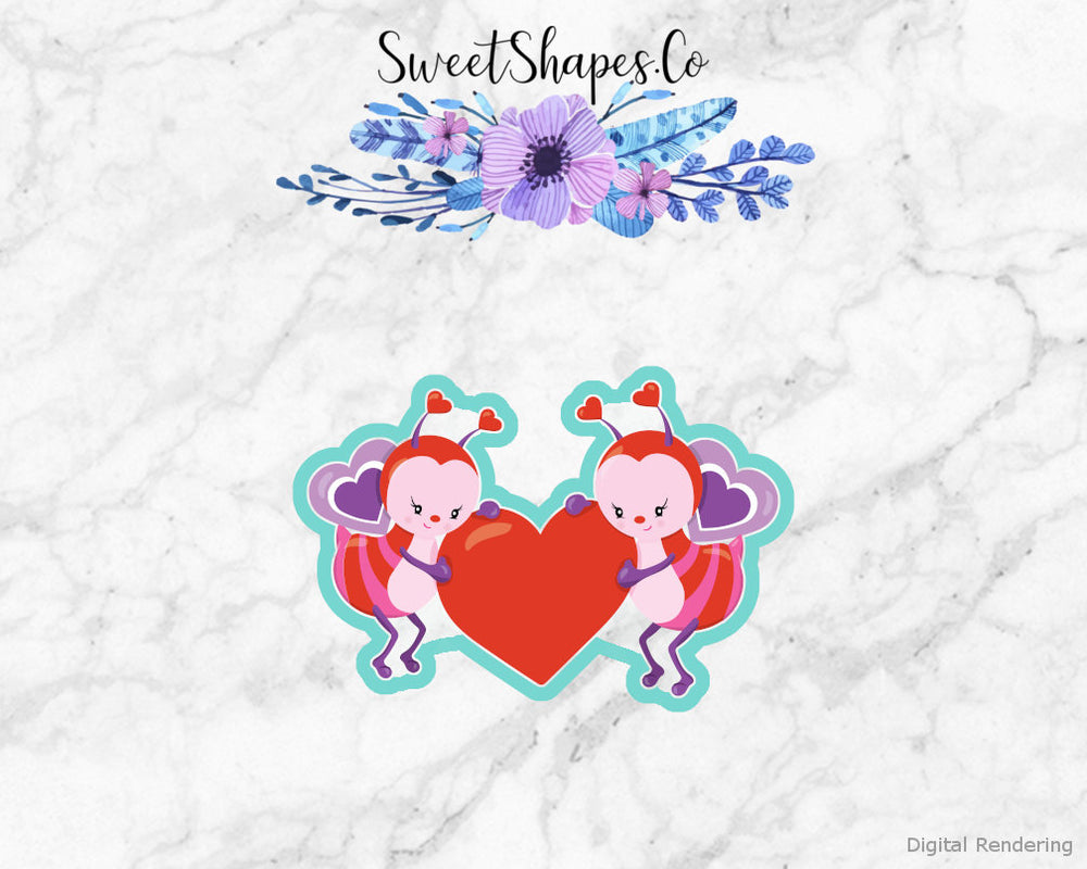 Valentine Bees Cookie Cutter