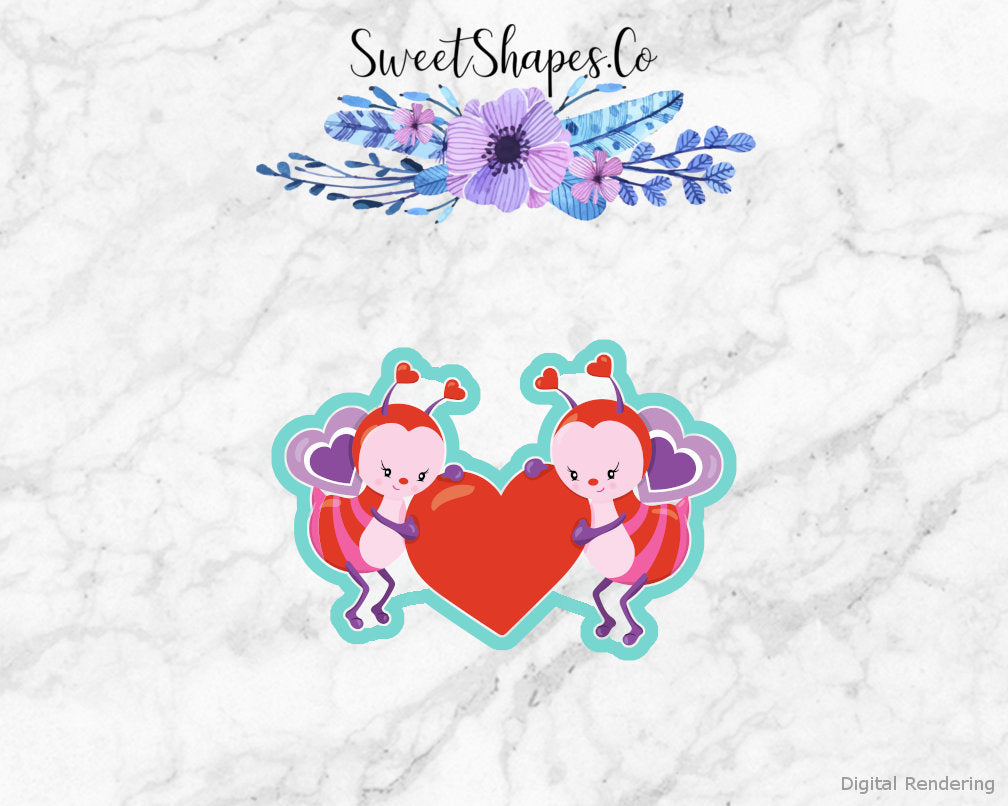 Valentine Bees Cookie Cutter