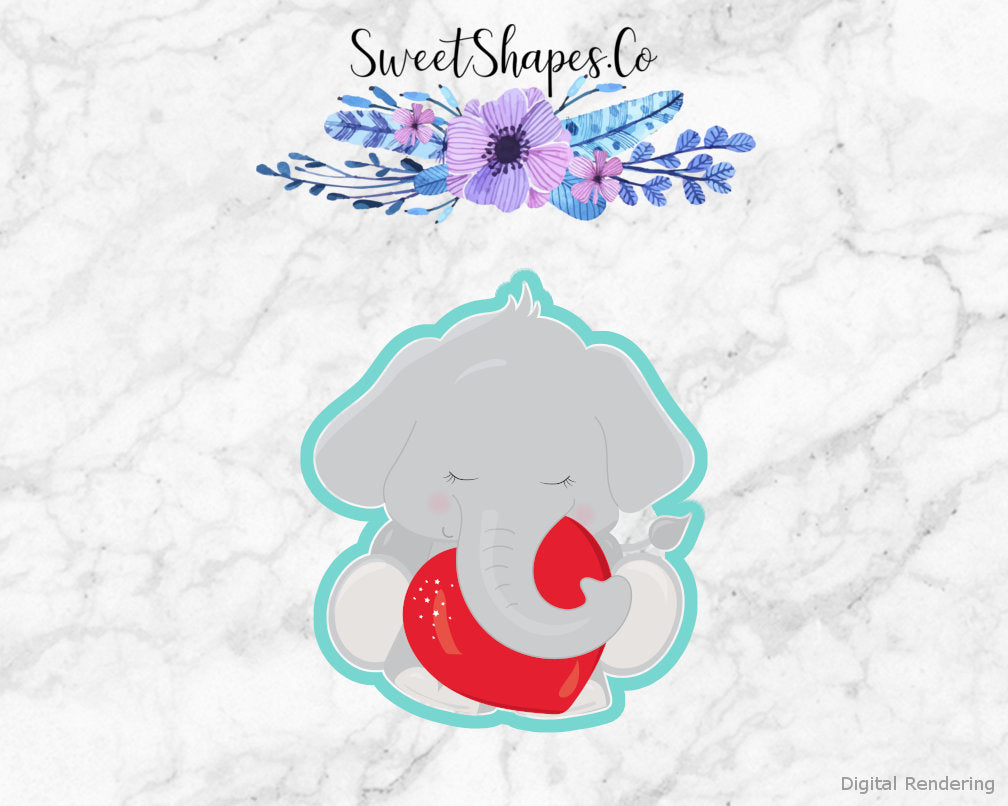 Valentine Elephant Cookie Cutter