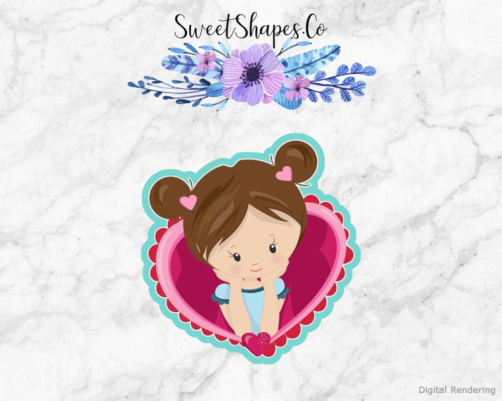 Valentine Girl 2 Cookie Cutter