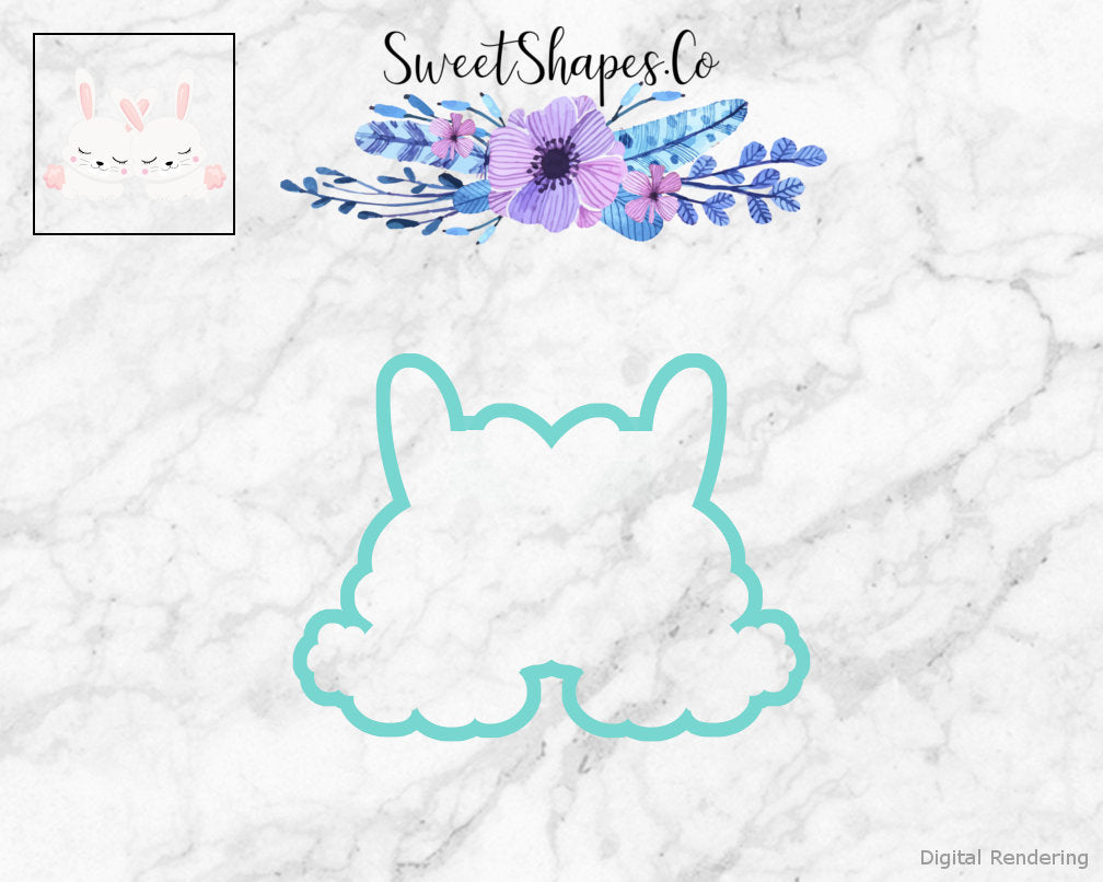 Valentine Bunnies Cookie Cutter