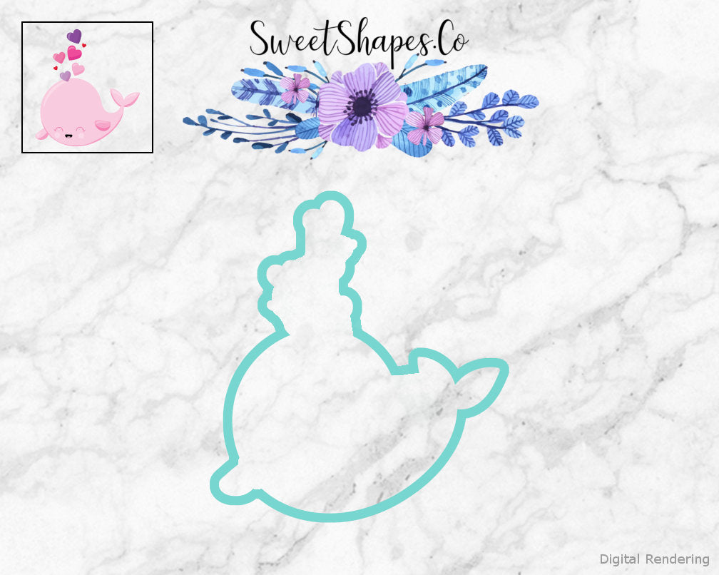 Valentine Whale Cookie Cutter