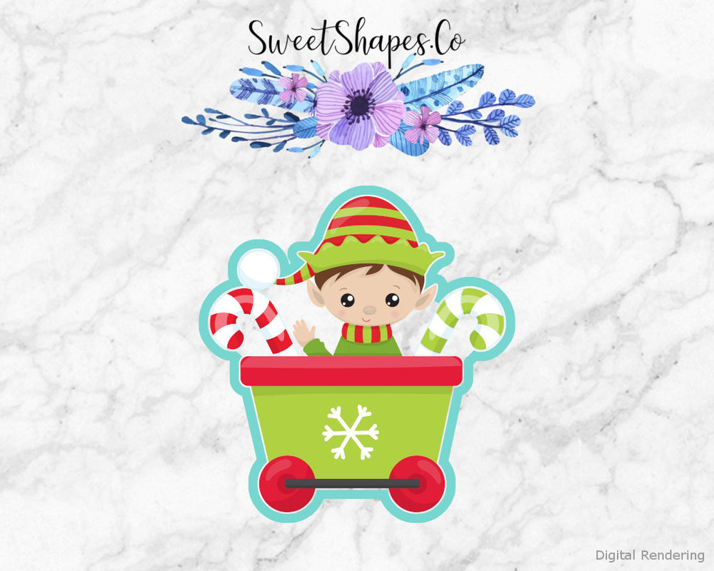 Christmas Train Boy Elf Car Cookie Cutter