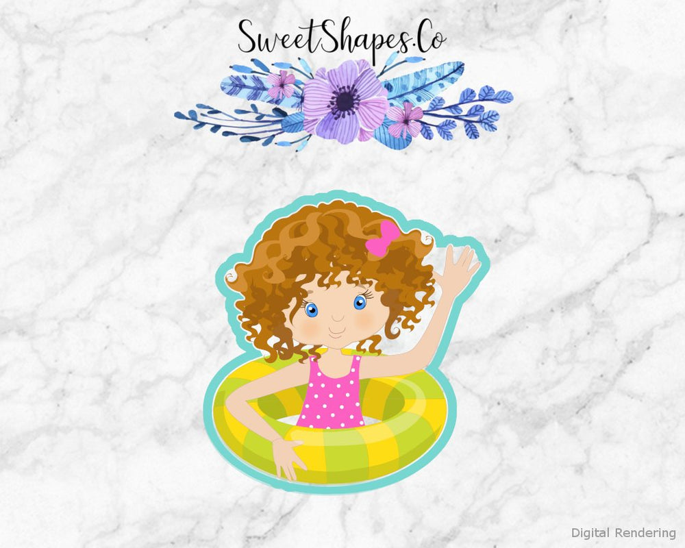 Girl in a Floatie 1 Cookie Cutter
