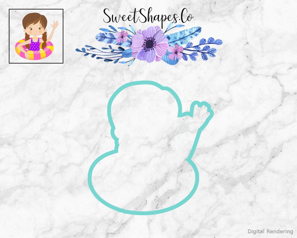 Girl in a Floatie 3 Cookie Cutter