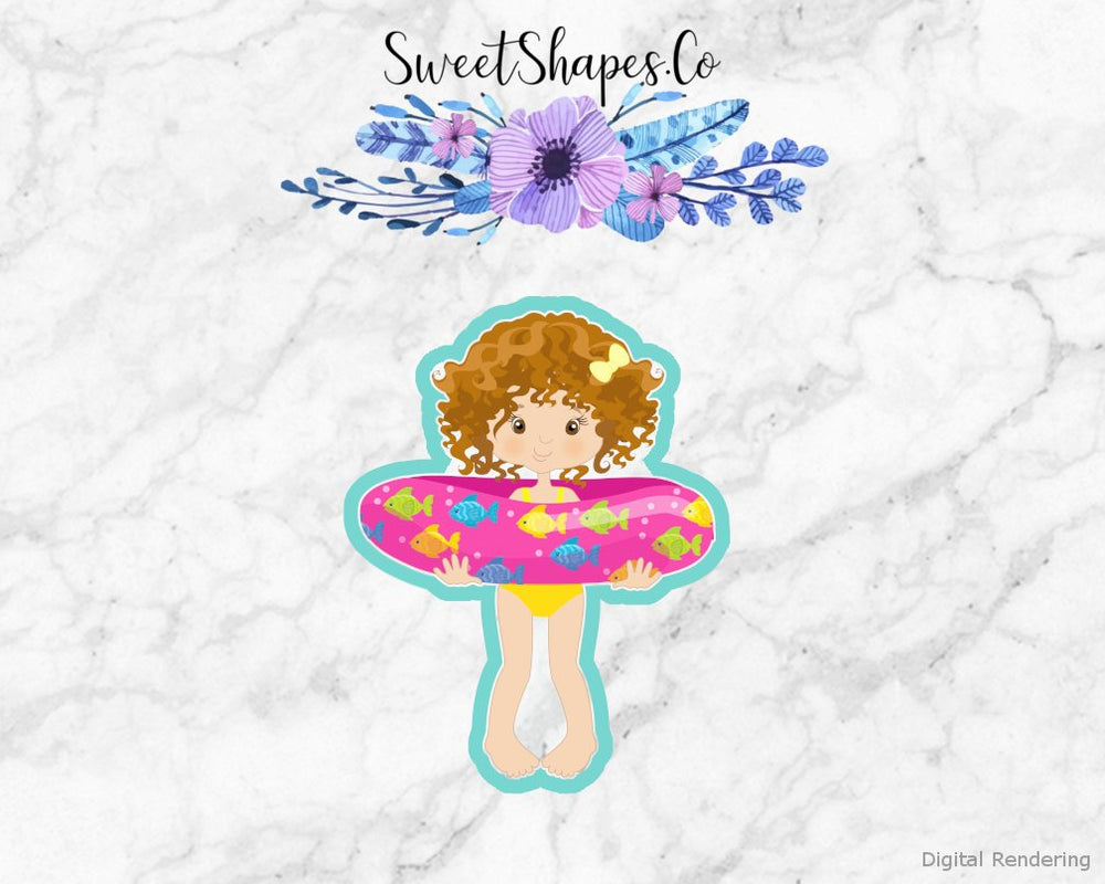 Girl in a Floatie 4 Cookie Cutter