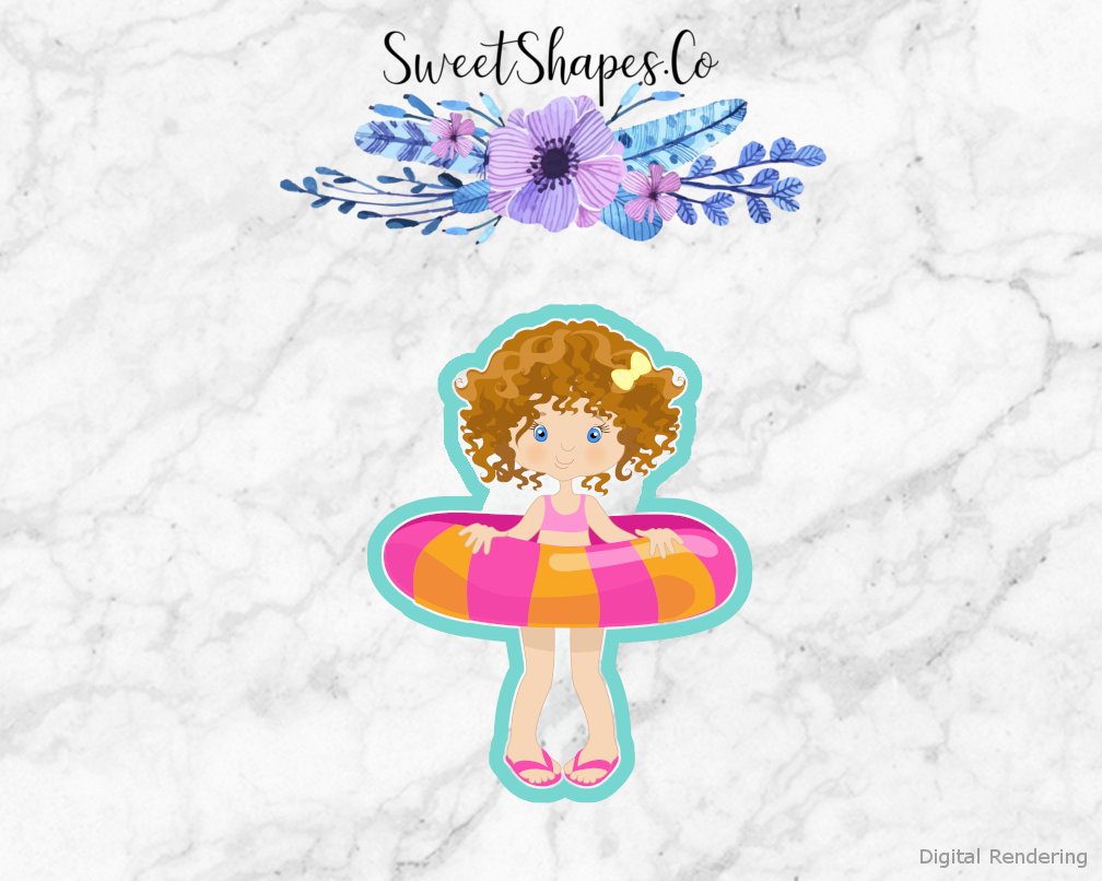 Girl in a Floatie 5 Cookie Cutter