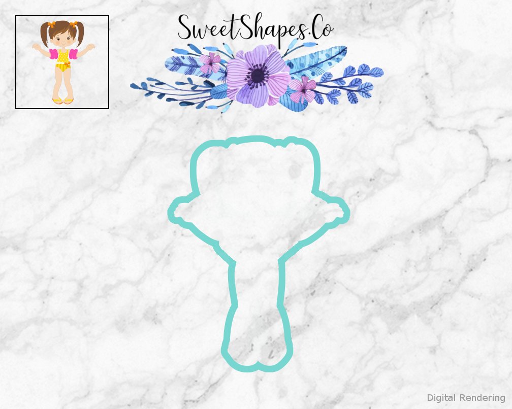 Girl in Water Wings Cookie Cutter