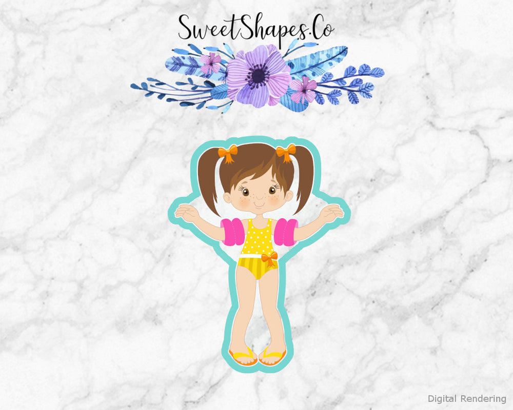 Girl in Water Wings Cookie Cutter