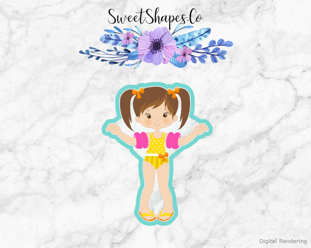 Girl in Water Wings Cookie Cutter