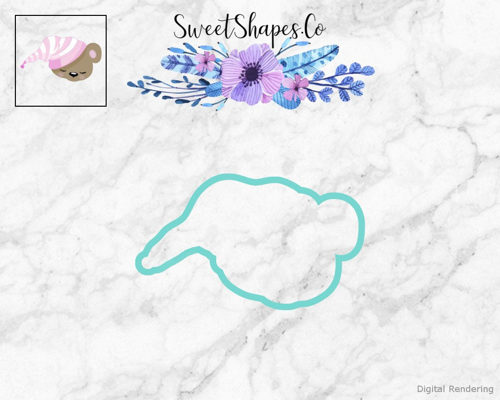 Sleeping Bear Hat Cookie Cutter