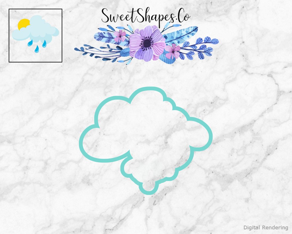 Rain Cloud Cookie Cutter