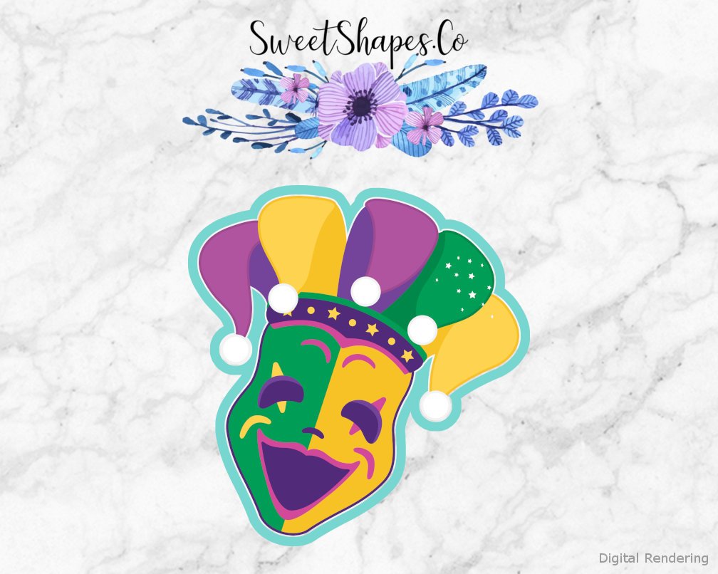 Mardi Gras Jester Cookie Cutter