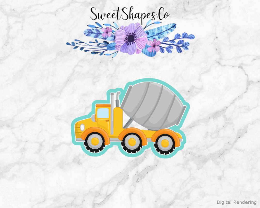 Cement Truck 2 Cookie Cutter