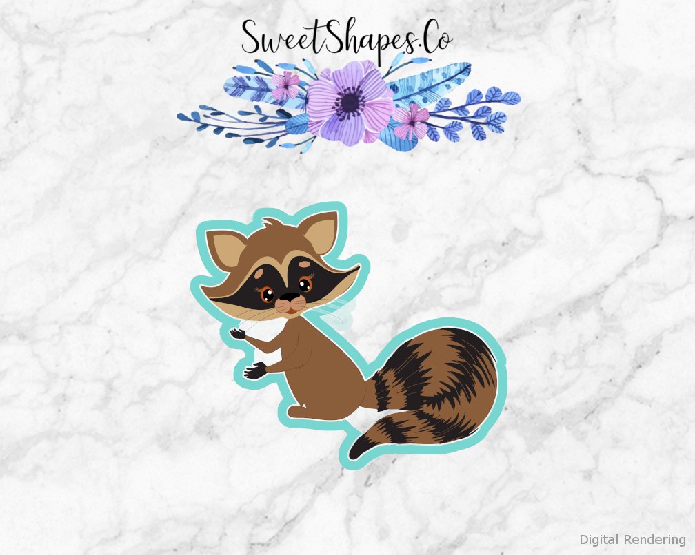 Raccoon 3 Cookie Cutter