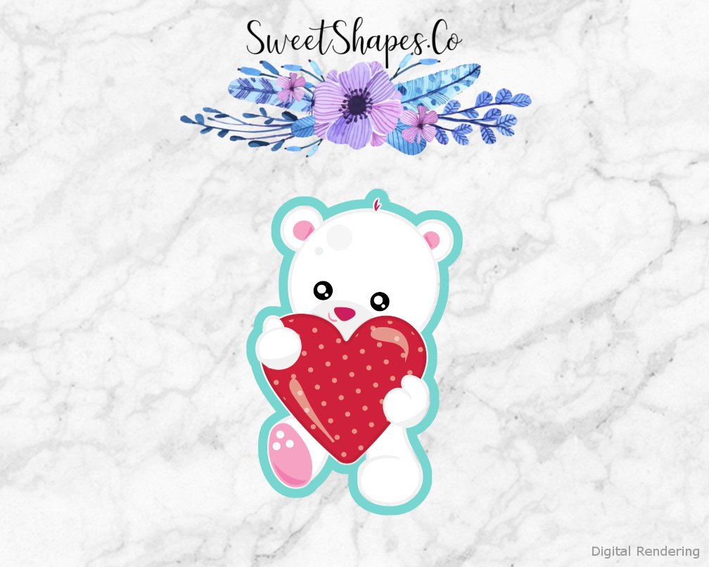 Valentine Bear Cookie Cutter