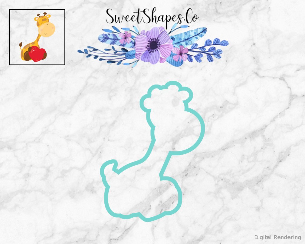 Valentine Giraffe Cookie Cutter
