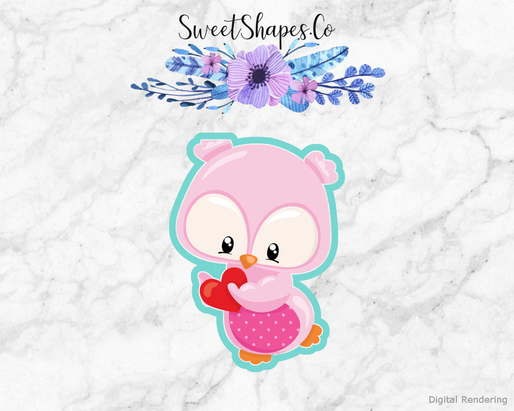 Valentine Owl 2 Cookie Cutter