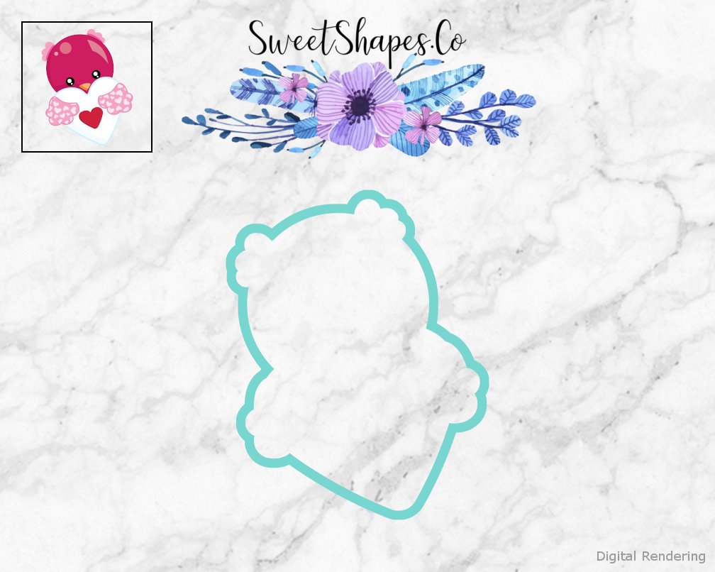 Valentine Owl 3 Cookie Cutter