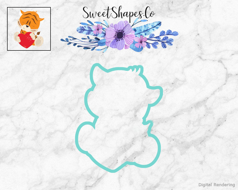 Valentine Tiger Cookie Cutter