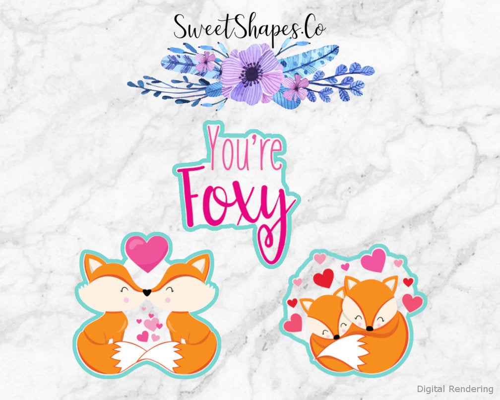 Valentine Foxes - Set of 3