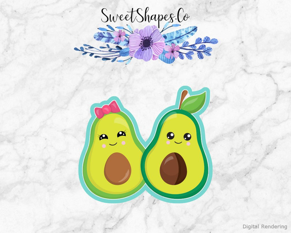 Valentine Avocados Cookie Cutter