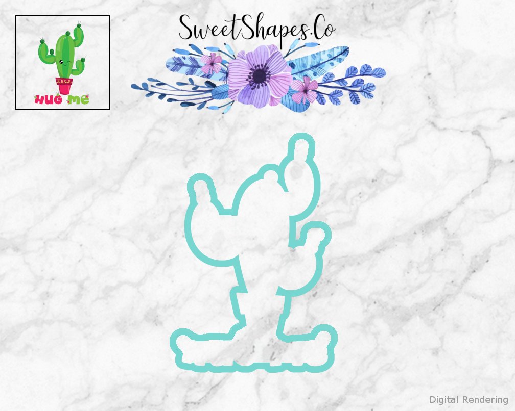 Valentine Cactus Cookie Cutter