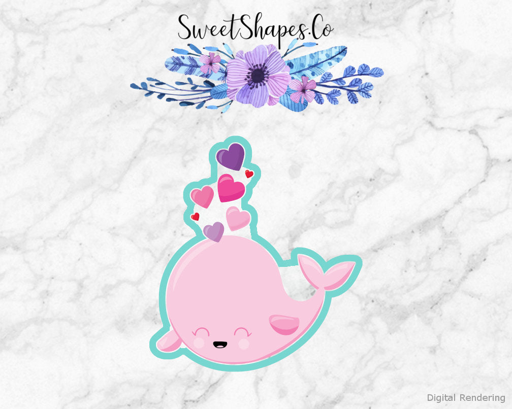 Valentine Whale Cookie Cutter