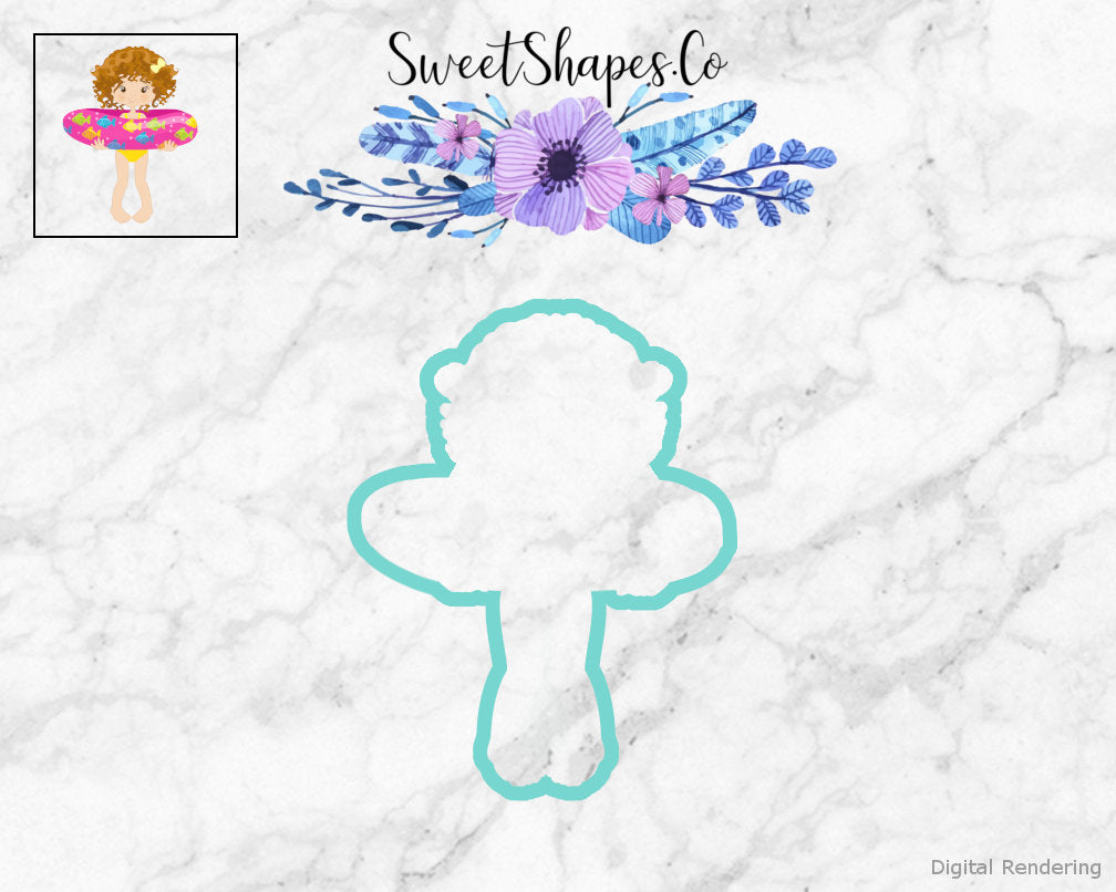 Girl in a Floatie 4 Cookie Cutter