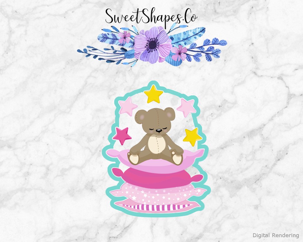 Sleeping Bear Pillow & Stars Cookie Cutter