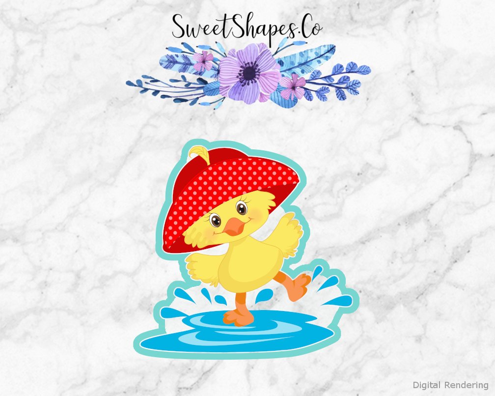 Rainy Duck 1 Cookie Cutter