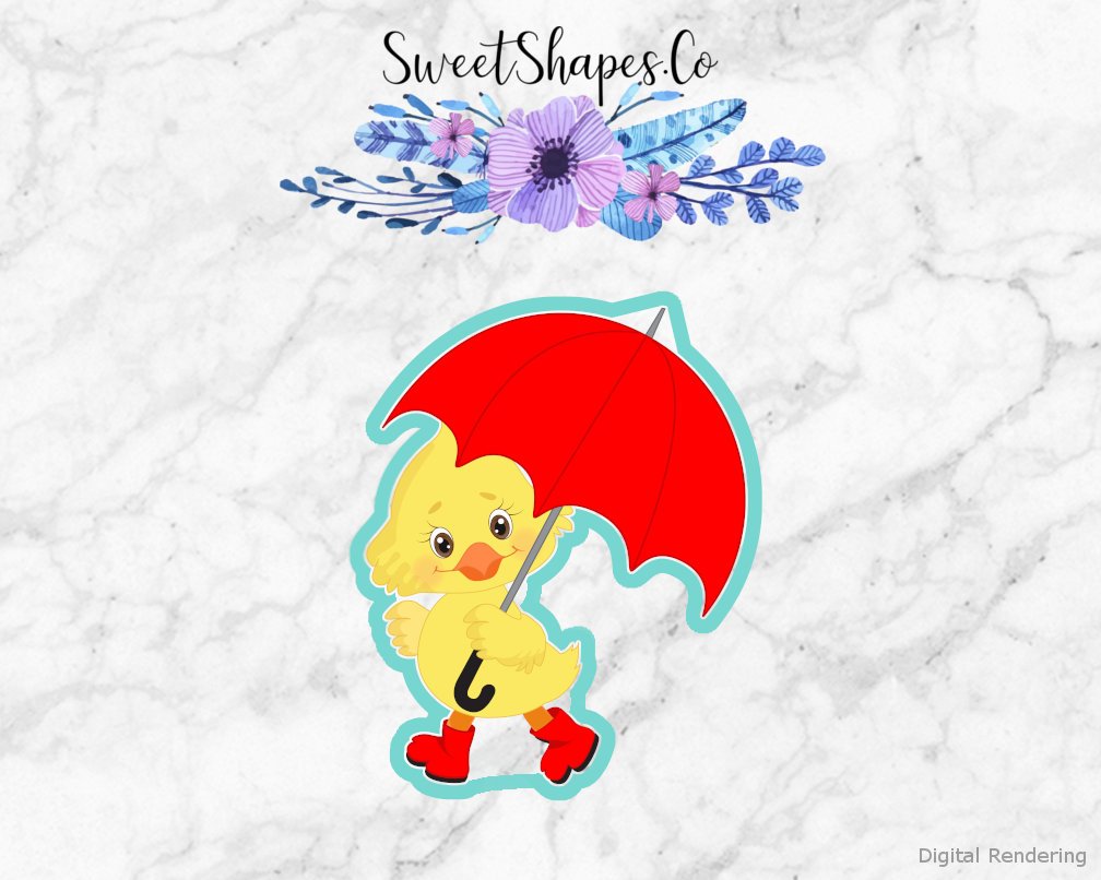 Rainy Duck 3 Cookie Cutter