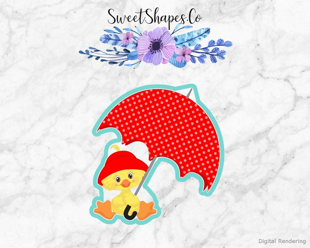 Rainy Duck 4 Cookie Cutter