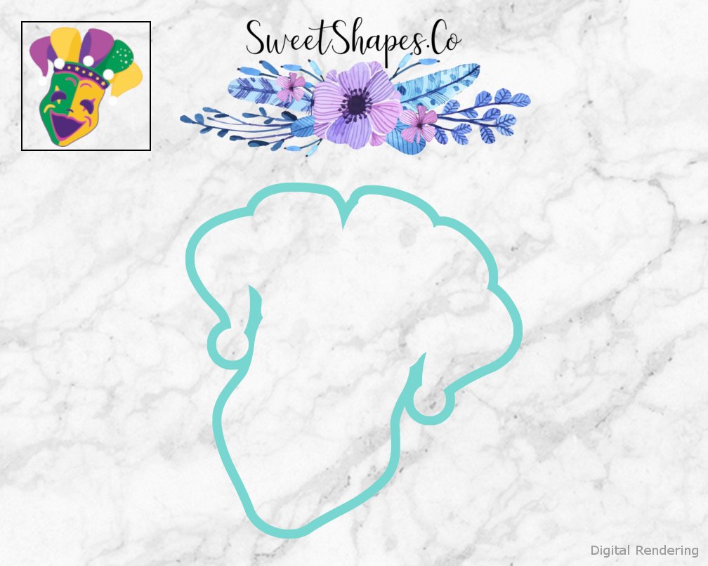 Mardi Gras Jester Cookie Cutter