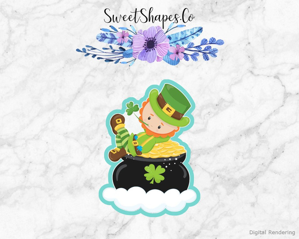 Leprechaun On A Pot Of Gold Cookie Cutter