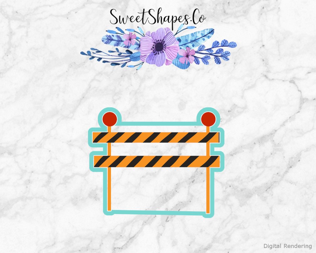 Construction Road Closed Cookie Cutter