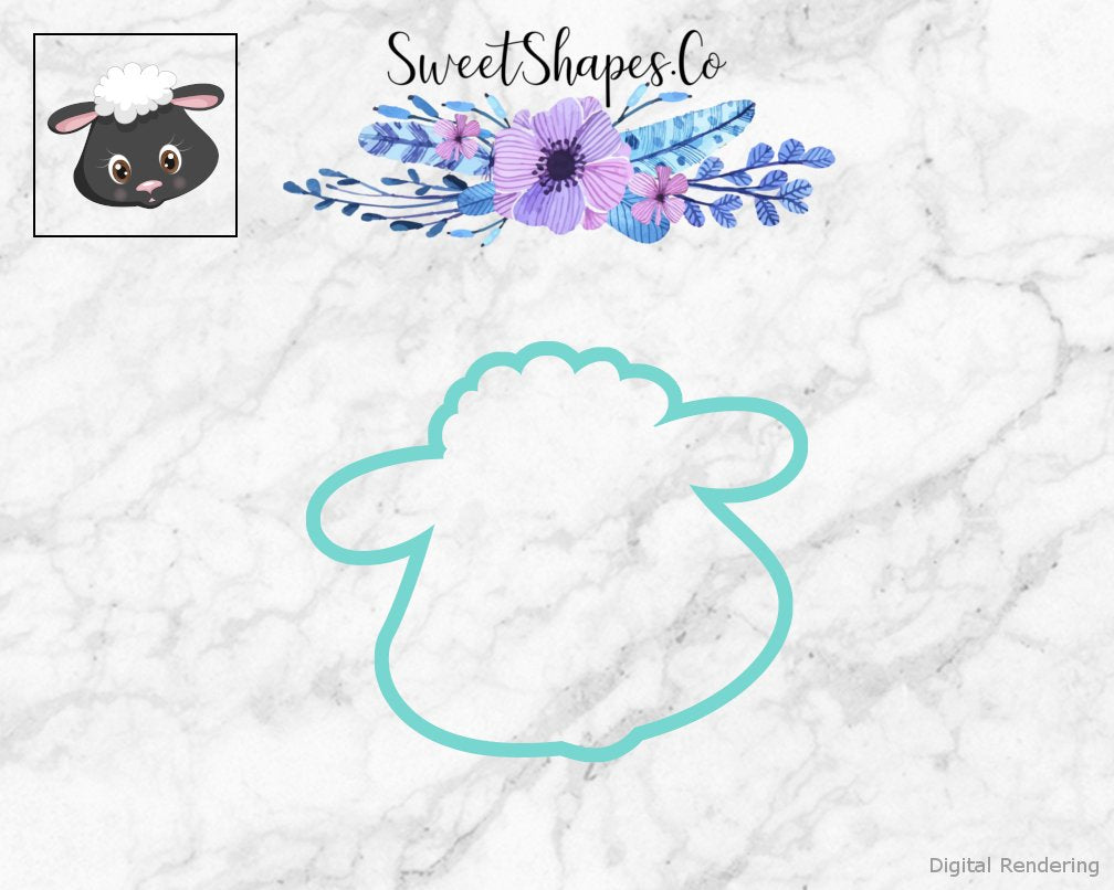 Sheep Face 2 Cookie Cutter
