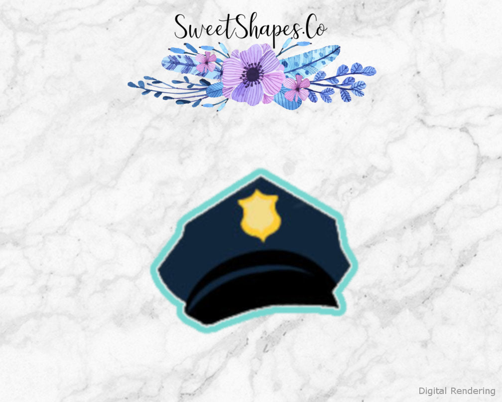 Police Hat Cookie Cutter