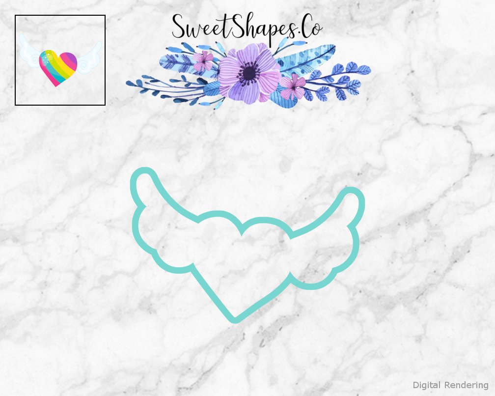Heart with Wings Cookie Cutter