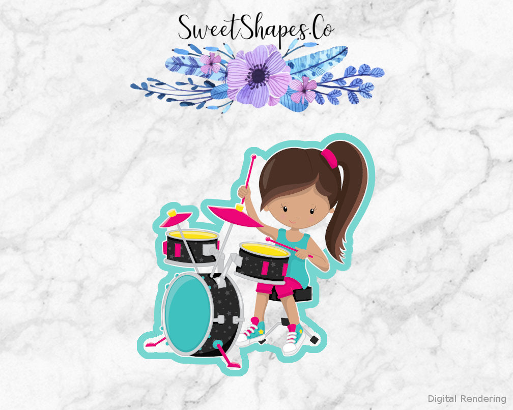 Rock Band Girl 4 Cookie Cutter