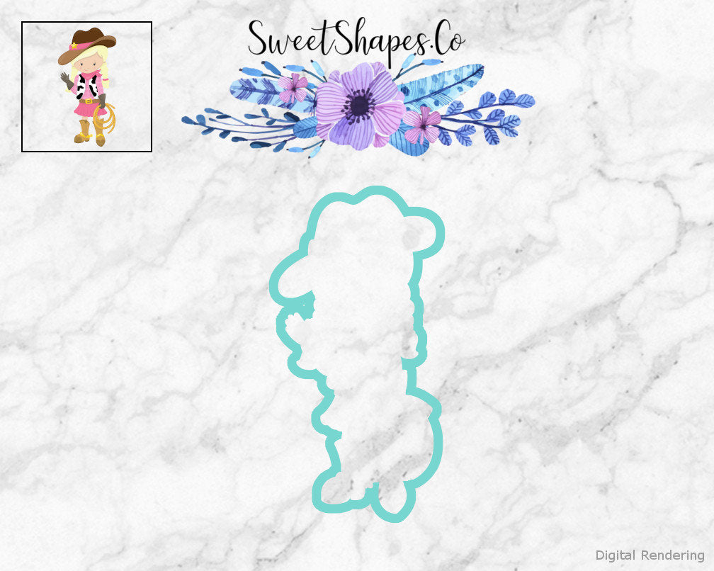 Cowgirl 3 Cookie Cutter