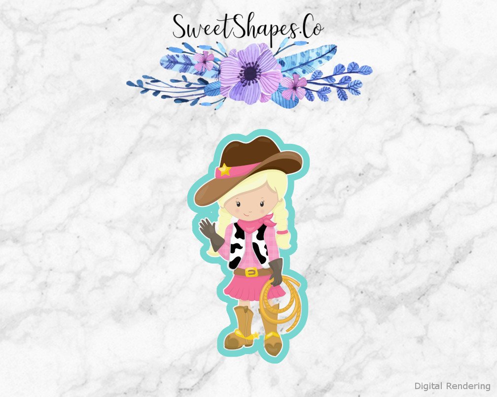 Cowgirl 3 Cookie Cutter