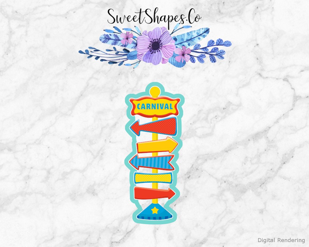 Amusement Park Sign Cookie Cutter