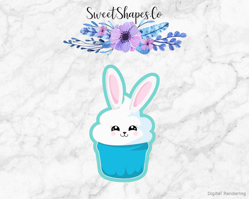 Bunny Cupcake 2 Cookie Cutter