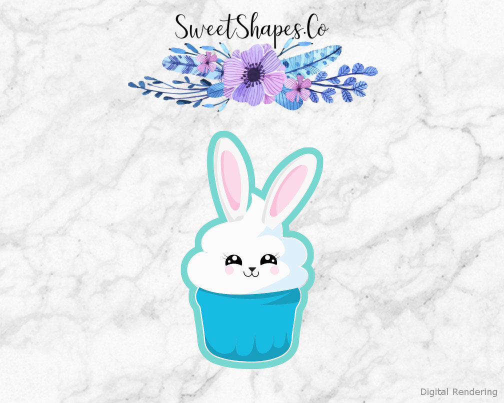 Bunny Cupcake 2 Cookie Cutter