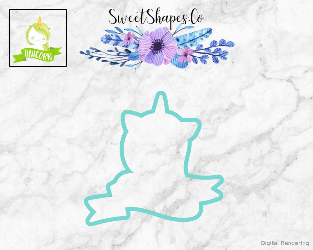 Unicorn with a Banner Cookie Cutter