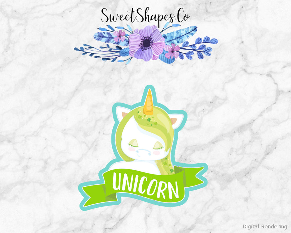Unicorn with a Banner Cookie Cutter
