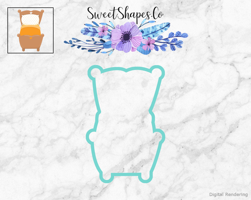 Goldilocks Baby Bear Bed Cookie Cutter