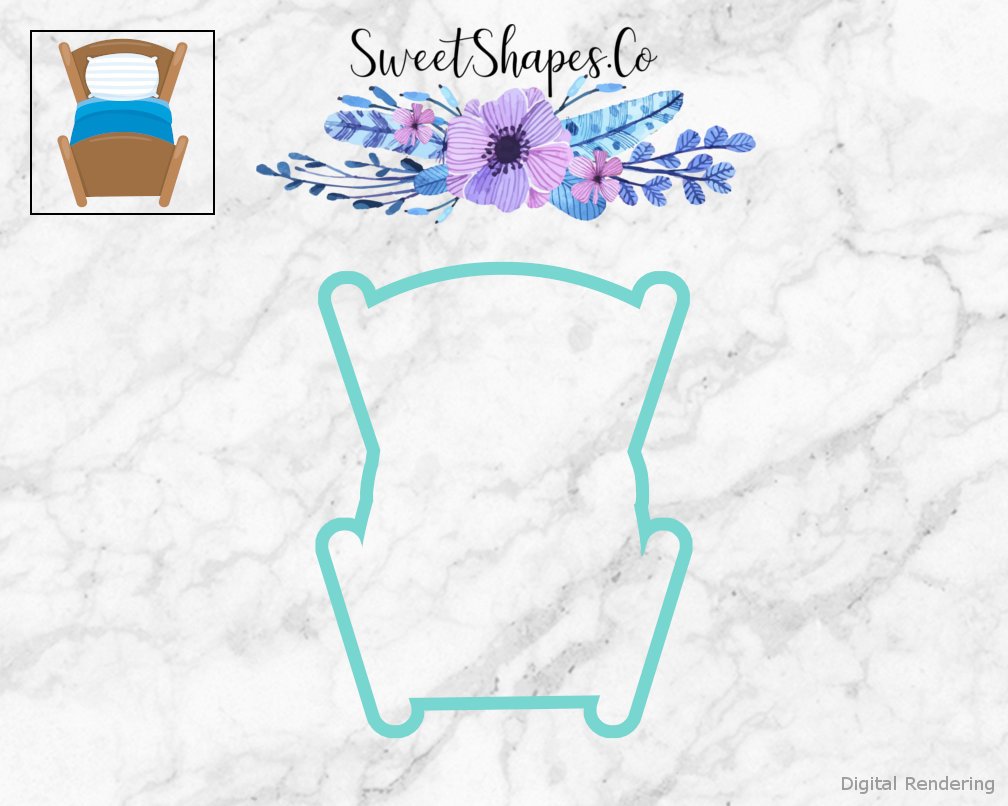 Goldilocks Dad Bear Bed Cookie Cutter