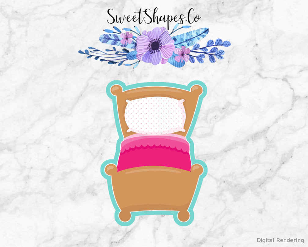 Goldilocks Mom Bear Bed Cookie Cutter